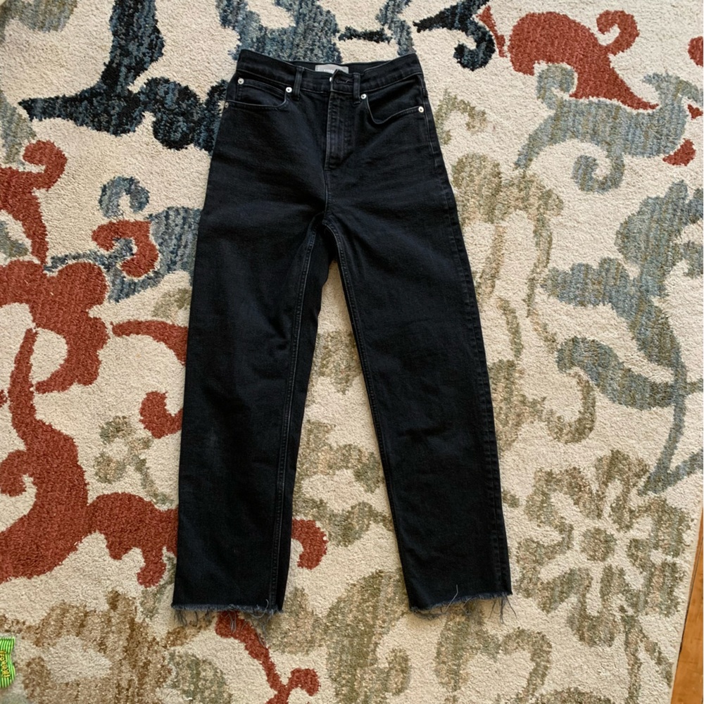 Everlane straight black jeans